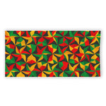 Abstract Reggae Pattern Print Beach Towel