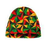 Abstract Reggae Pattern Print Beanie