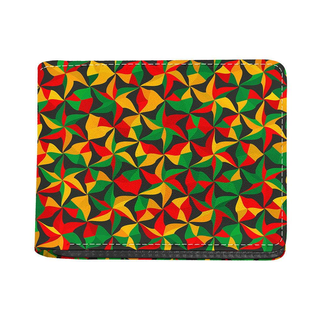 Abstract Reggae Pattern Print Bifold Wallet
