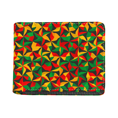 Abstract Reggae Pattern Print Bifold Wallet