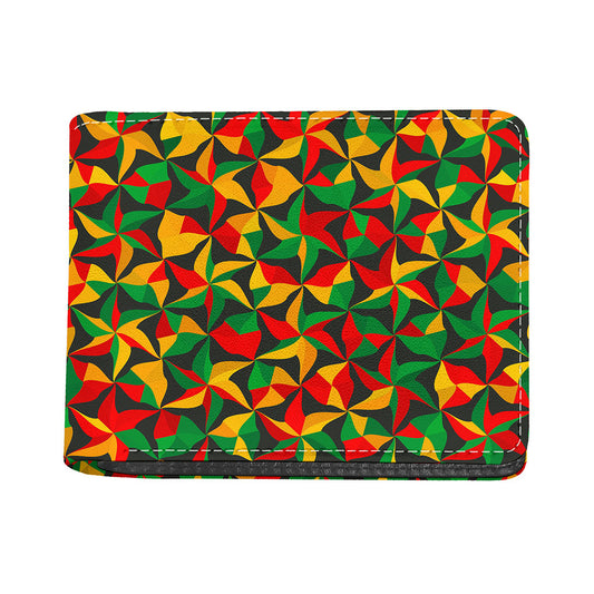 Abstract Reggae Pattern Print Bifold Wallet