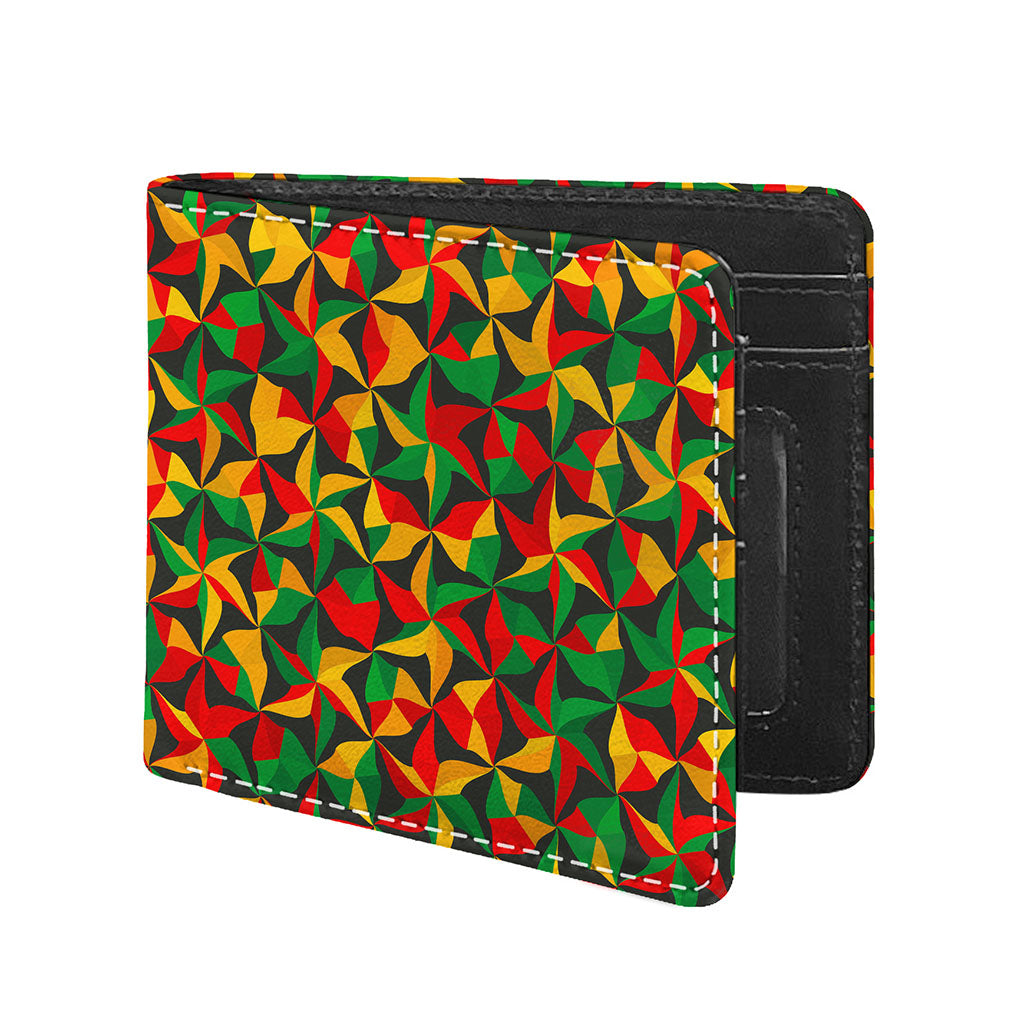 Abstract Reggae Pattern Print Bifold Wallet