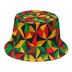 Abstract Reggae Pattern Print Bucket Hat