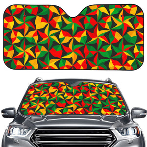 Abstract Reggae Pattern Print Car Windshield Sun Shade