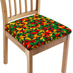 Abstract Reggae Pattern Print Chair Cushion Cover