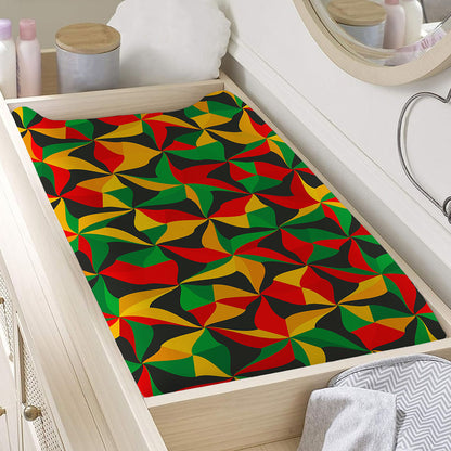 Abstract Reggae Pattern Print Changing Pad Cover
