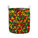 Abstract Reggae Pattern Print Collapsible Laundry Basket