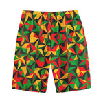 Abstract Reggae Pattern Print Cotton Shorts