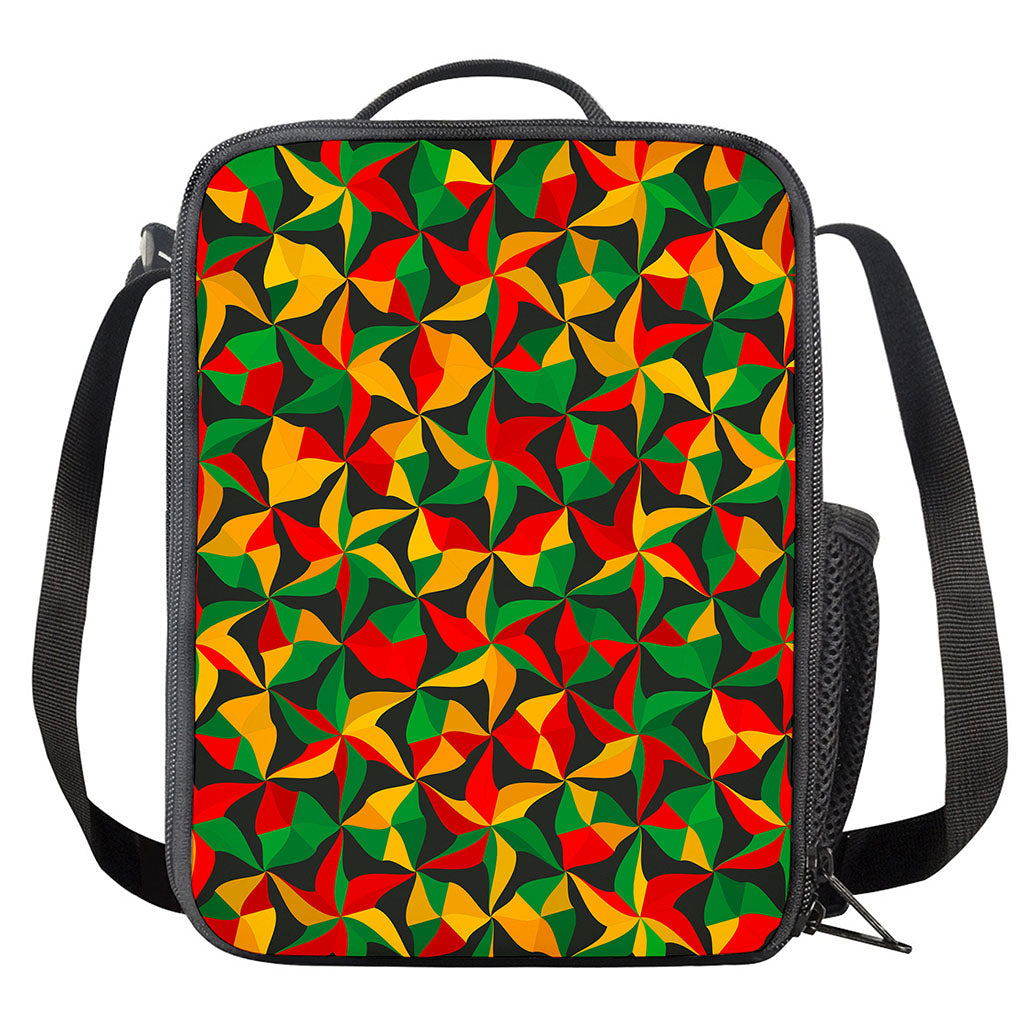 Abstract Reggae Pattern Print Crossbody Lunch Bag