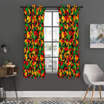 Abstract Reggae Pattern Print Curtain