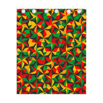 Abstract Reggae Pattern Print Curtain