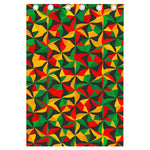 Abstract Reggae Pattern Print Curtain