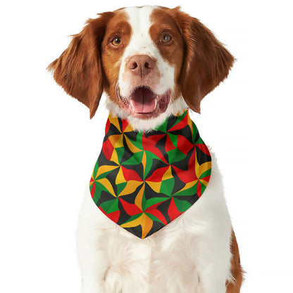 Abstract Reggae Pattern Print Dog Bandana