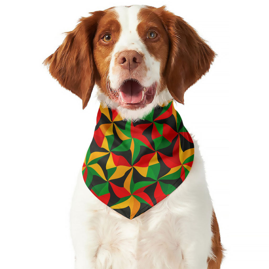 Abstract Reggae Pattern Print Dog Bandana