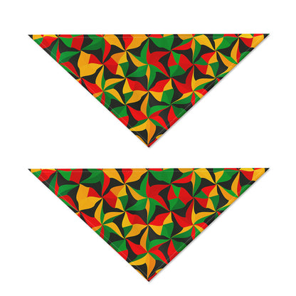 Abstract Reggae Pattern Print Dog Bandana