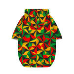 Abstract Reggae Pattern Print Dog Zip Up Hoodie