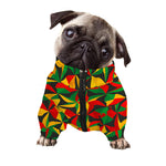 Abstract Reggae Pattern Print Dog Zip Up Jacket