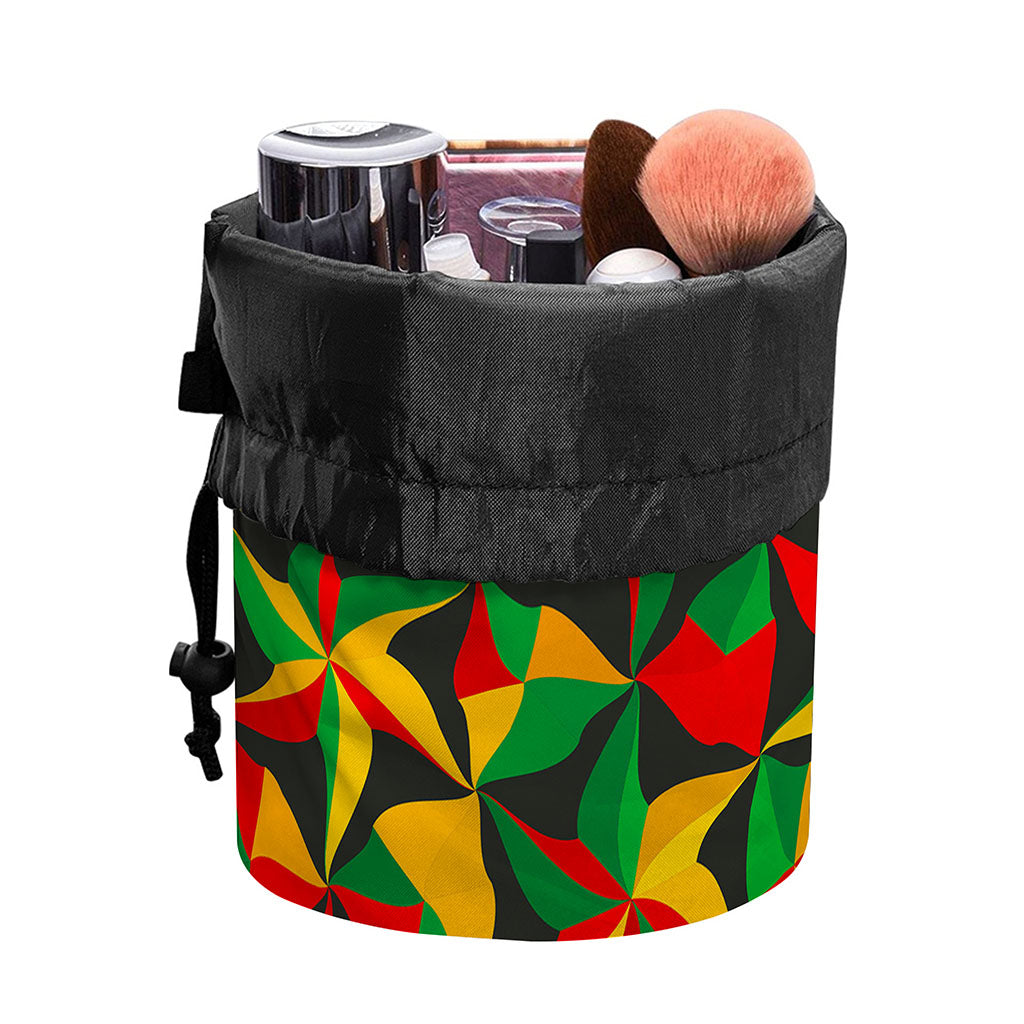 Abstract Reggae Pattern Print Drawstring Makeup Bag
