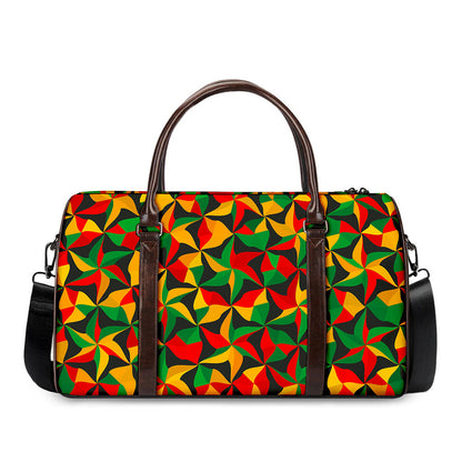 Abstract Reggae Pattern Print Duffle Bag
