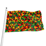Abstract Reggae Pattern Print Flag