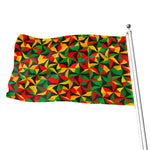 Abstract Reggae Pattern Print Flag