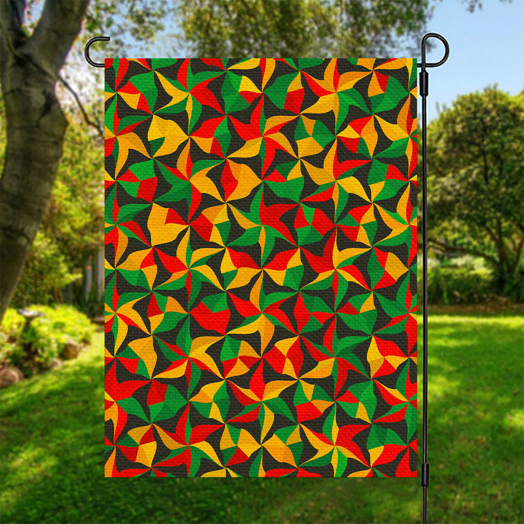 Abstract Reggae Pattern Print Garden Flag