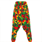 Abstract Reggae Pattern Print Hammer Pants