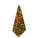 Abstract Reggae Pattern Print Hand Towel