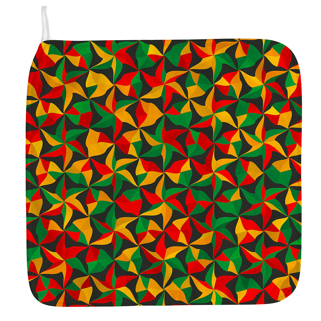 Abstract Reggae Pattern Print Hand Towel