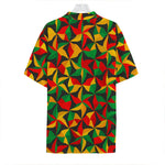 Abstract Reggae Pattern Print Hawaiian Shirt