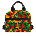 Abstract Reggae Pattern Print Insulated Lunch Bag