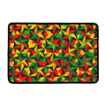 Abstract Reggae Pattern Print Kitchen Mat