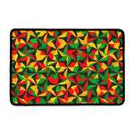 Abstract Reggae Pattern Print Kitchen Mat