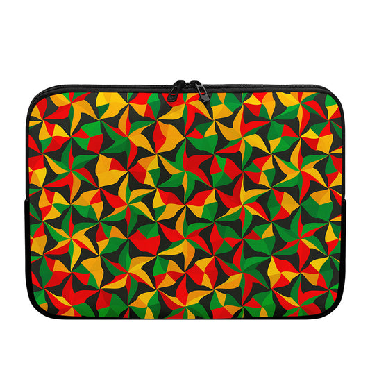 Abstract Reggae Pattern Print Laptop Sleeve