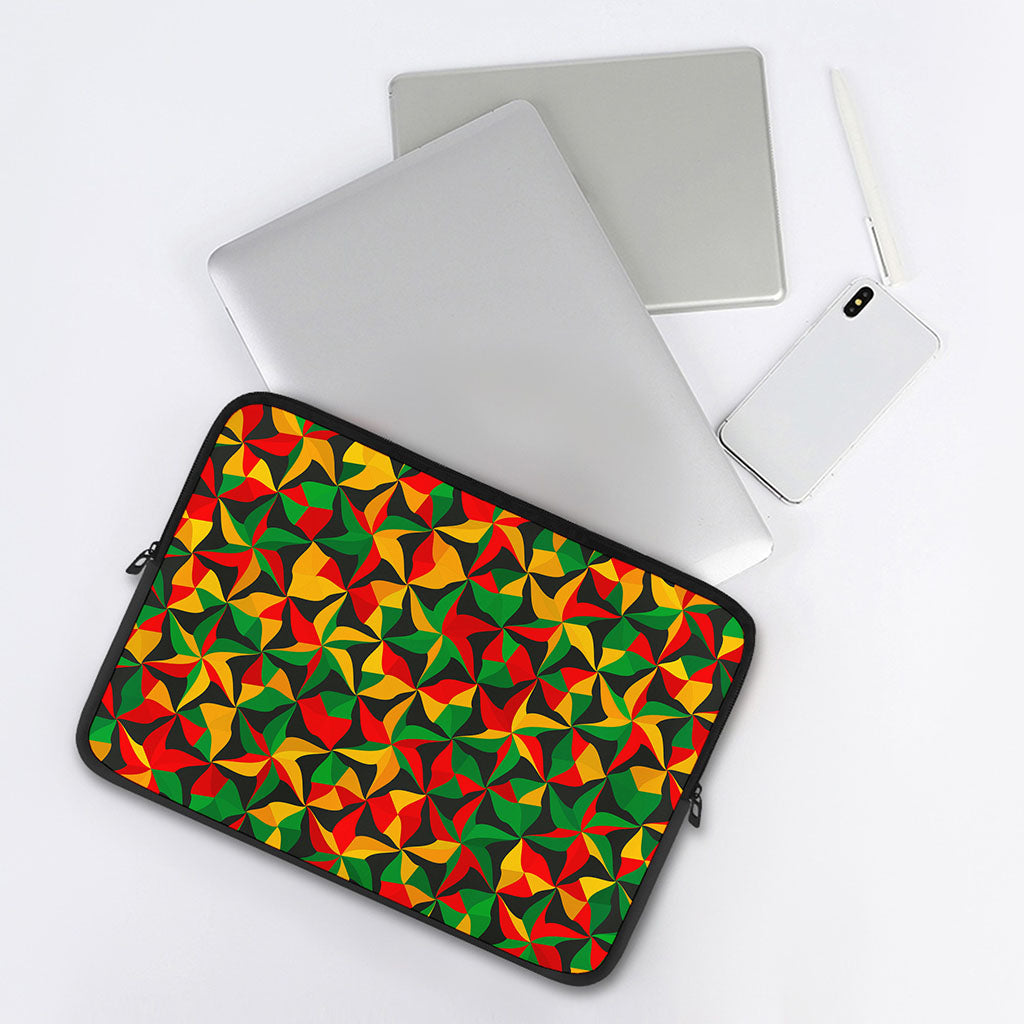 Abstract Reggae Pattern Print Laptop Sleeve