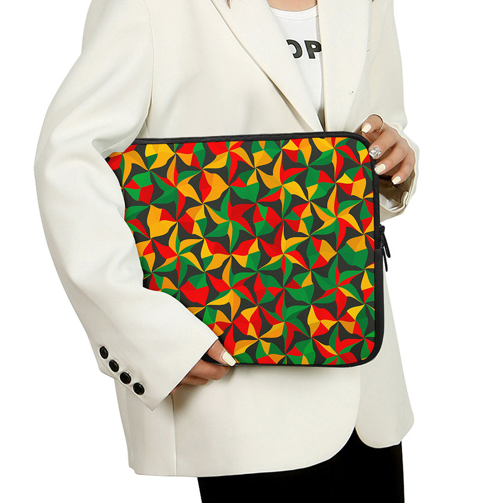 Abstract Reggae Pattern Print Laptop Sleeve