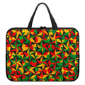 Abstract Reggae Pattern Print Laptop Sleeve With Handle