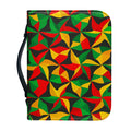 Abstract Reggae Pattern Print Leather Bible Cover