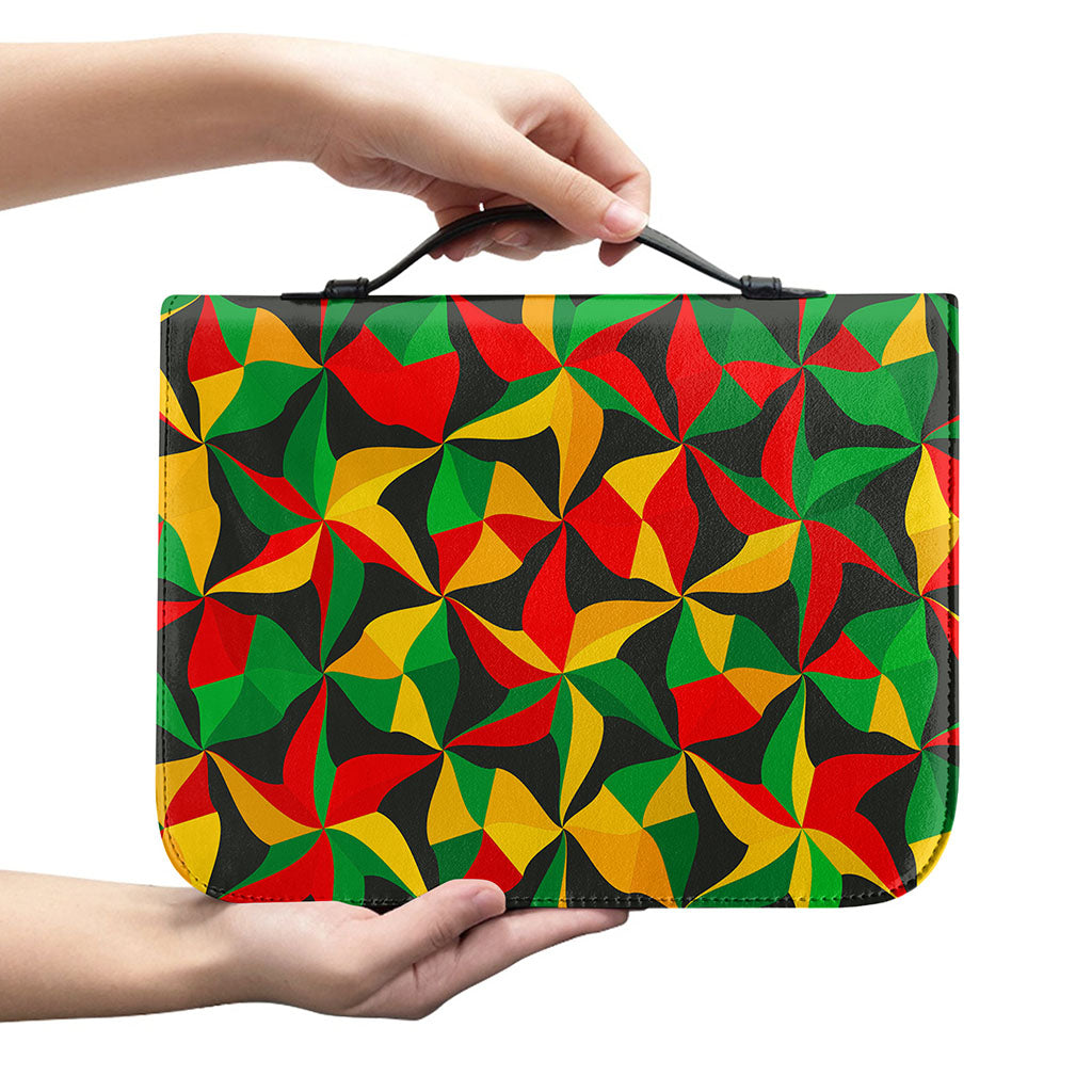 Abstract Reggae Pattern Print Leather Bible Cover