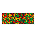 Abstract Reggae Pattern Print Long Kitchen Mat