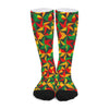 Abstract Reggae Pattern Print Long Socks