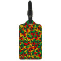 Abstract Reggae Pattern Print Luggage Tag