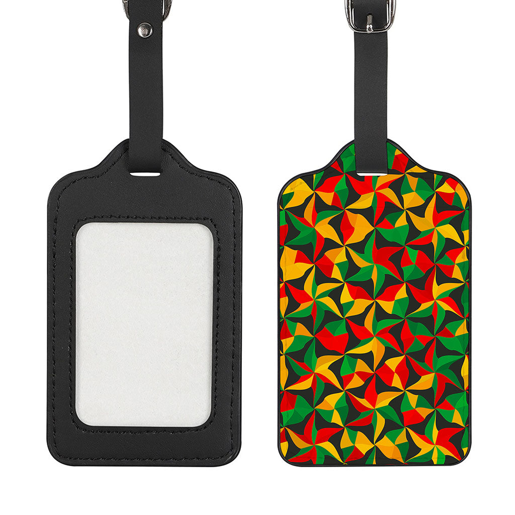Abstract Reggae Pattern Print Luggage Tag