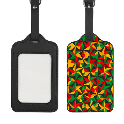 Abstract Reggae Pattern Print Luggage Tag