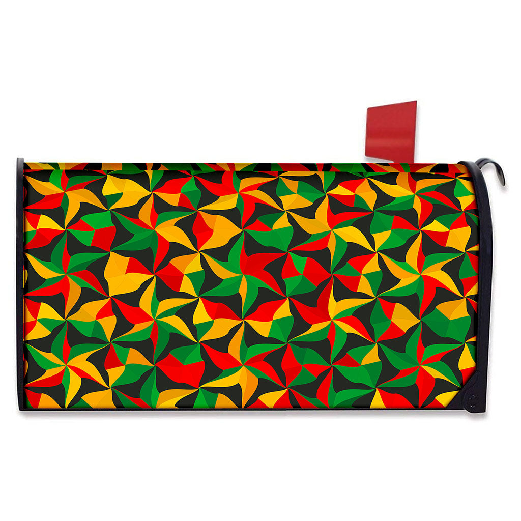 Abstract Reggae Pattern Print Mailbox Cover