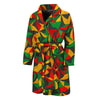 Abstract Reggae Pattern Print Men's Bathrobe