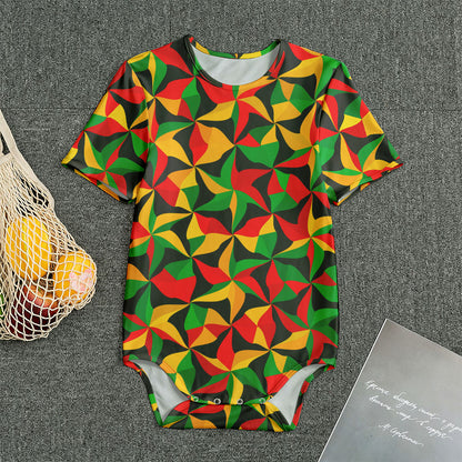 Abstract Reggae Pattern Print Men's Bodysuit