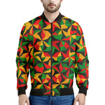Abstract Reggae Pattern Print Men's Bomber Jacket
