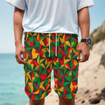 Abstract Reggae Pattern Print Men's Cargo Shorts