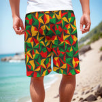 Abstract Reggae Pattern Print Men's Cargo Shorts